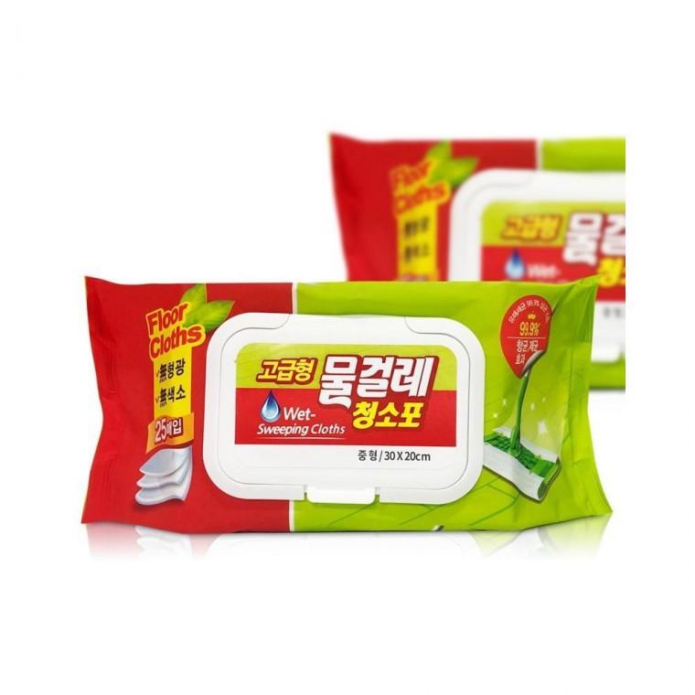 루미나D 물걸레청소포 고급형 중형 25매 30x20cm 청소 물티슈