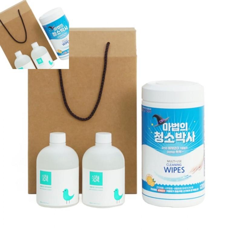 다목적 청소선물세트 걸레 세척솔 박스포장가정청소용품 청소도구