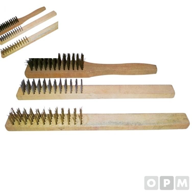 금속청소솔 황동브러시 목재핸들 10개입 녹제거솔 산업용솔 녹청소 불판청소솔