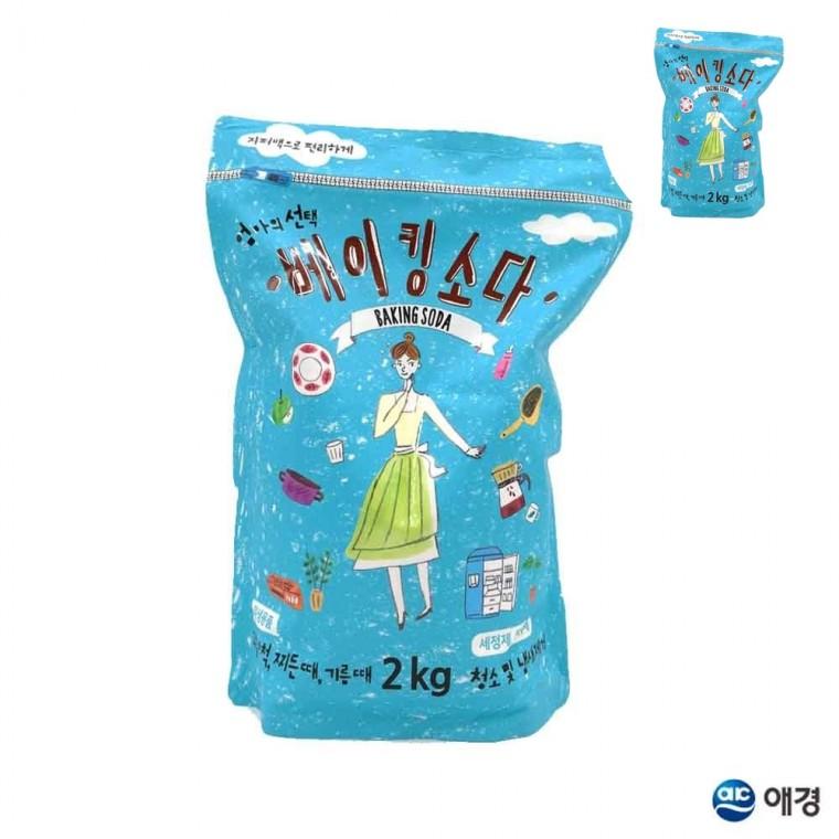 주방용세제 청소세제 청소용베이킹소다 세탁세제 베이킹소다세제 베이킹소다 2kg 1EA