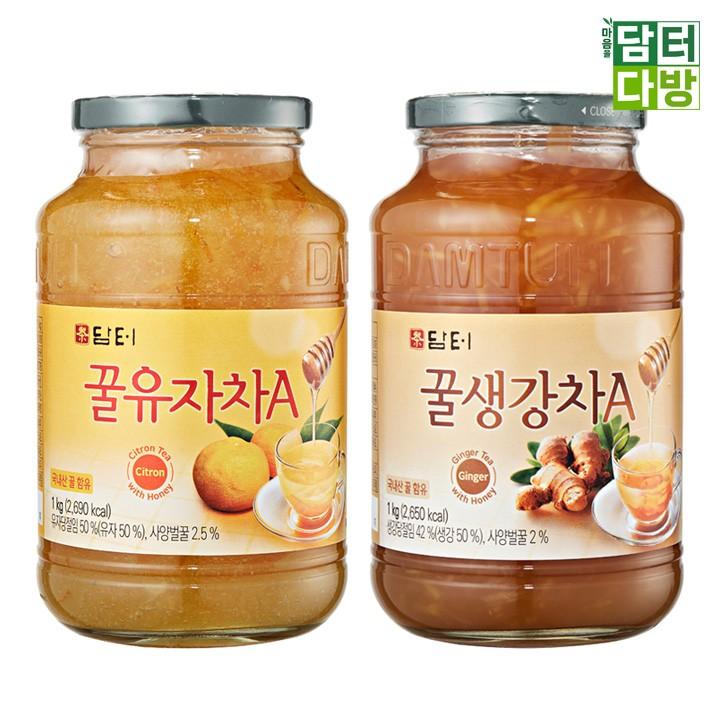 (무배) 담터 꿀유자차A & 꿀생강차A 1kg