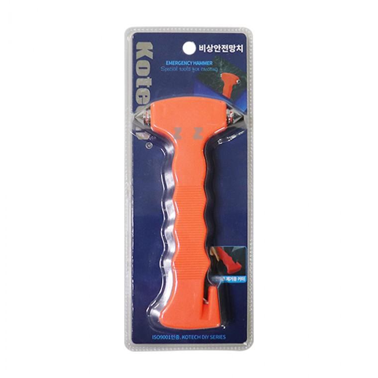 코텍 비상 안전망치 K-6532-H/비상망치/탈출/안전벨트/절단/차량용해머/망치/유리창문/차량망치/구명해머