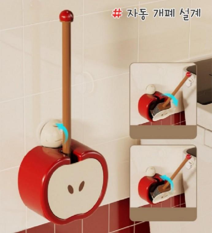 실리콘 벽걸이 욕실 청소솔 인테리어 변기솔 화장실 청소도구 과일 틈새솔