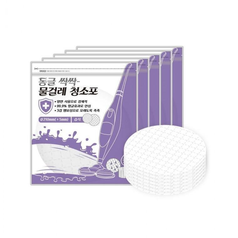 루미나D 원형 동글싹싹 일회용 물걸레 습식 청소포 21cm 100매