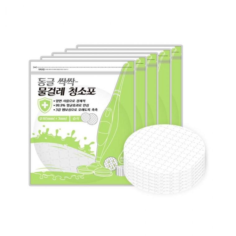 루미나D 원형 일회용 습식 걸레 청소포 16.5cm 100 매 가정용