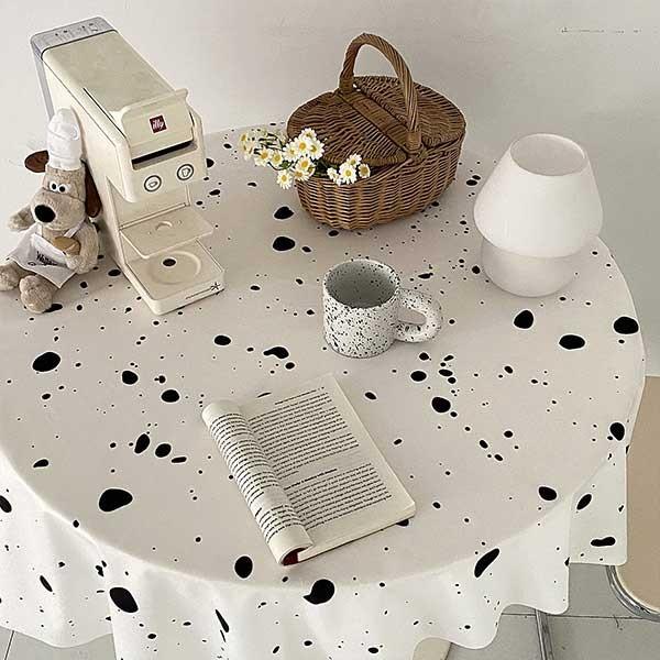 달마시안 메추리알 배경천 빈티지 사진소품 인테리어 테이블보 식탁보 150x100cm