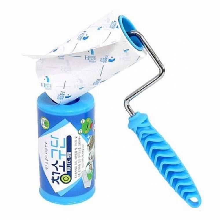 휴대용 청소 테이프 크리너 미니 청소 테이프 리필 핸들 먼지