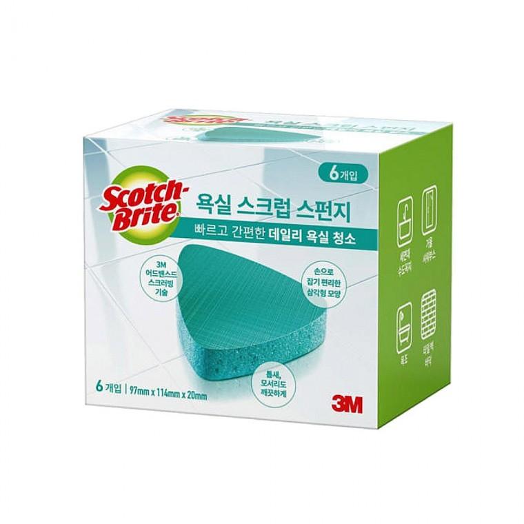 욕실용 욕조 청소용품 스펀지 바닥 6개 화장실 스크럽 다용도 청소용품