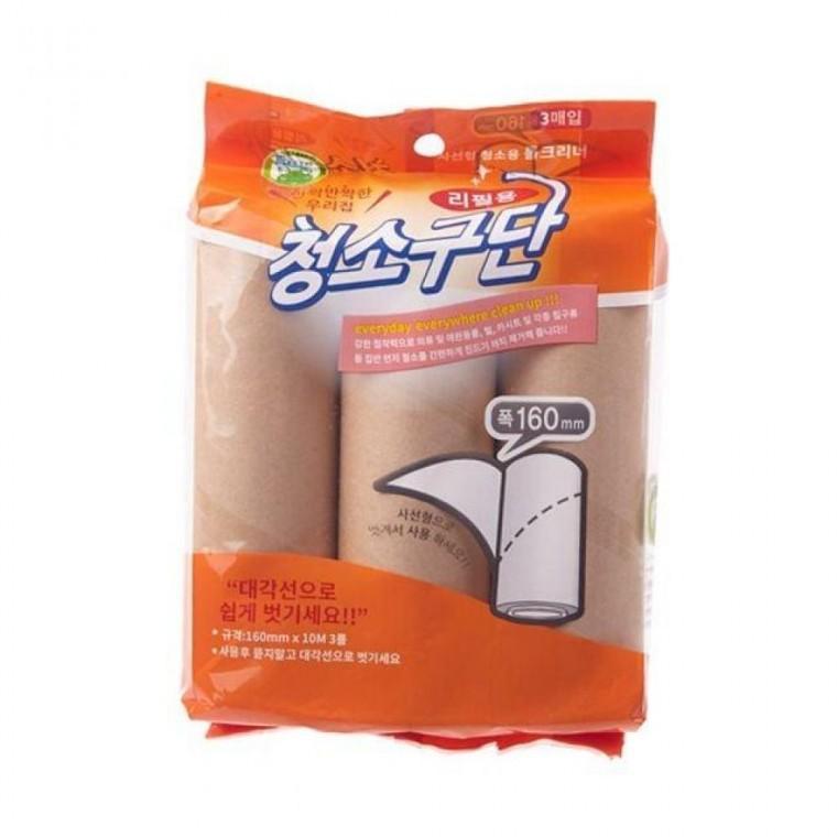 청소구단 사선형 청소용 롤크리너 리필용 3P 0401