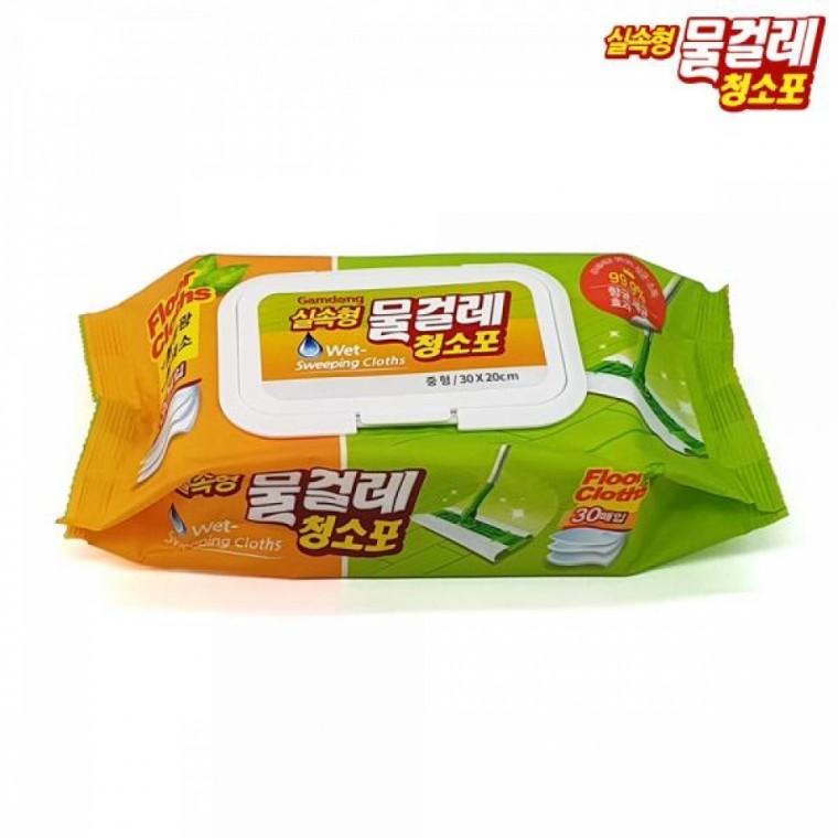 감동 실속형 중형 물걸레 청소포 캡형(30X20cm30매) 10개