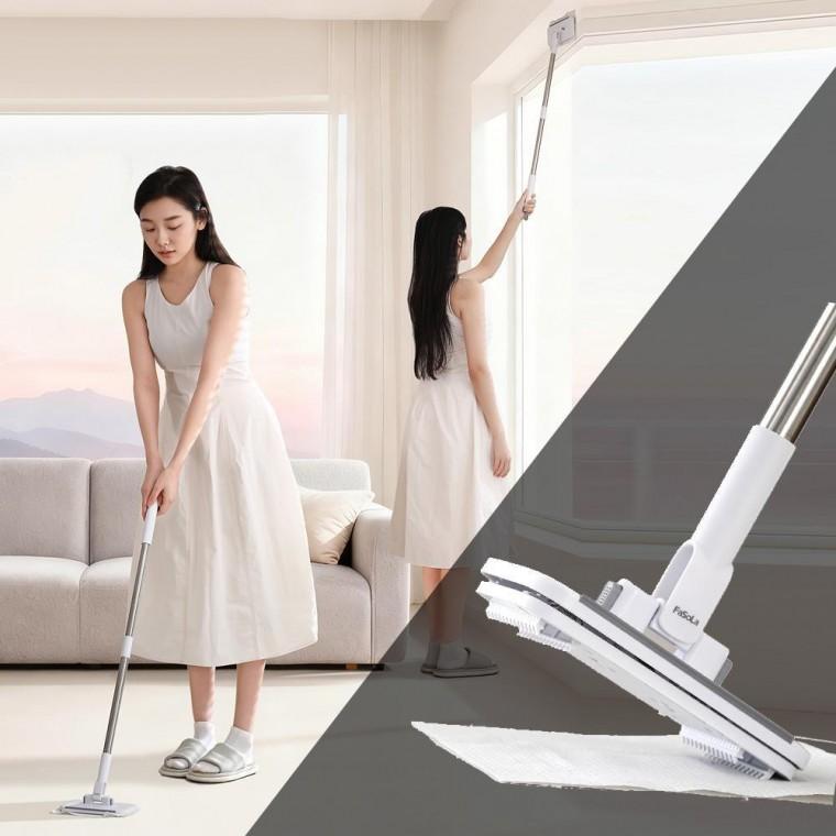 집게형 청소 밀대 유리닦이 2단 확장 걸레자루 물 걸레 바닥 창문 청소도구