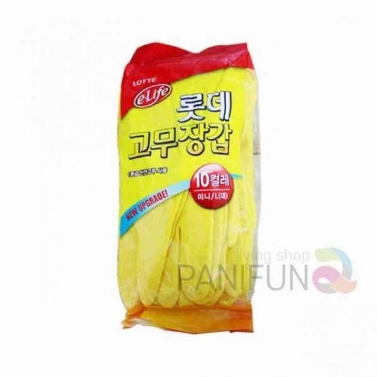 고무장갑 미니 노랑 10켤레 위생장갑 긴고무장갑 청소용장갑 튼튼한고무장갑 청소장갑