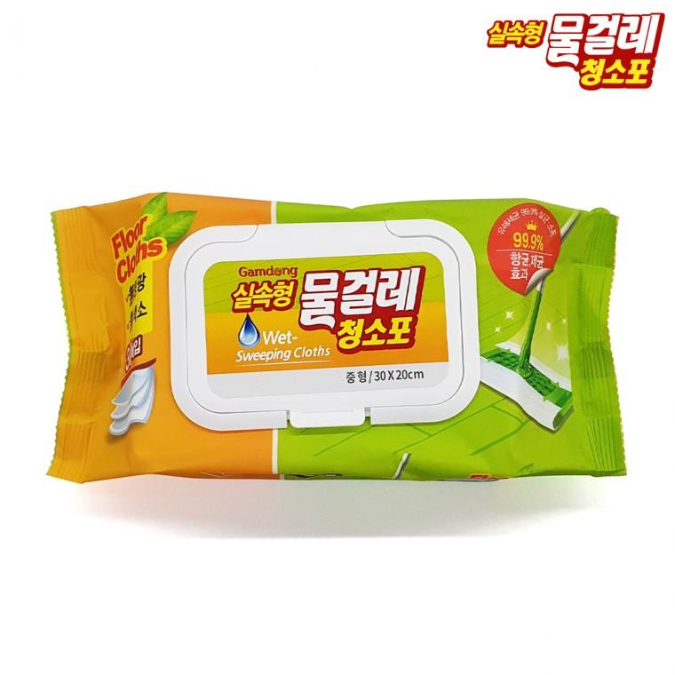 일회용청소포 감동 실속형 중형 물걸레 청소포 캡형(30X20cm30매) 20개 한박스 물걸레리필