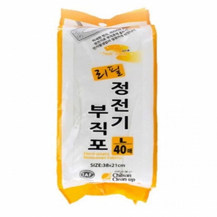 정전기 부직포 리필 대형 40매 일회용먼지털이 청소부직포 청소용부직포