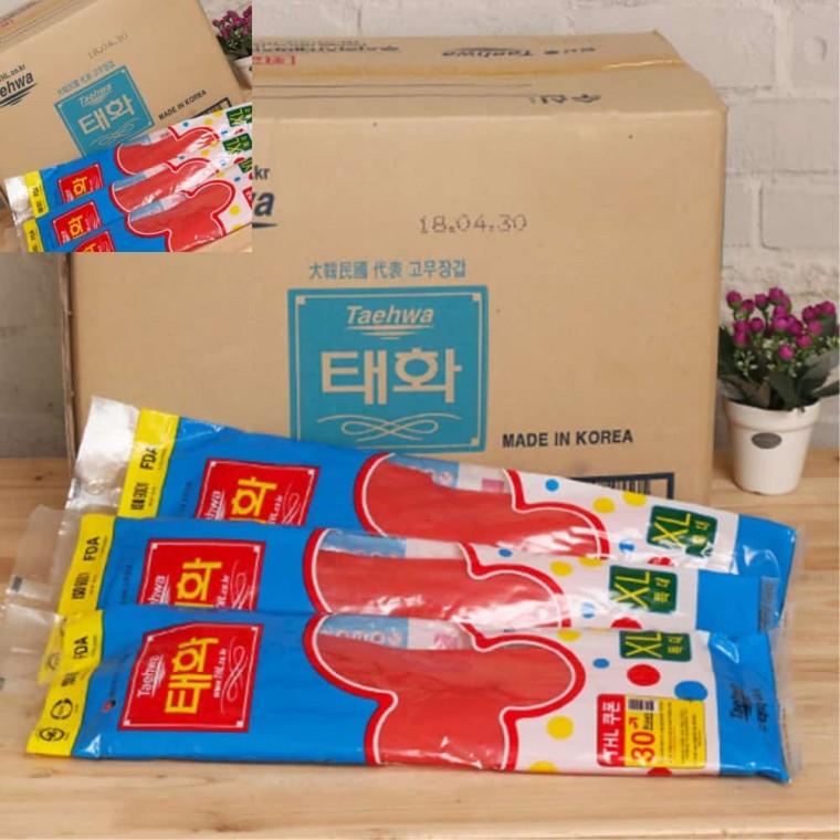 태화고무장갑 XL 특대 레드 100켤레 청소용장갑 대용량고무장갑 설겆이장갑 화장실청소장갑