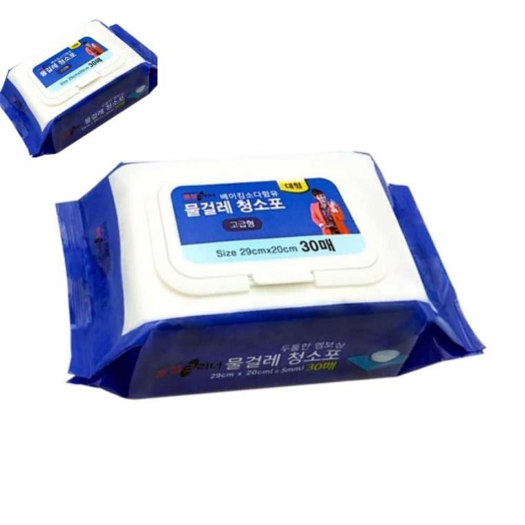 물걸레청소포 30매 특대 캡형 10개입 밀대걸레포 바닥물밀대 일회용걸레 밀대청소포