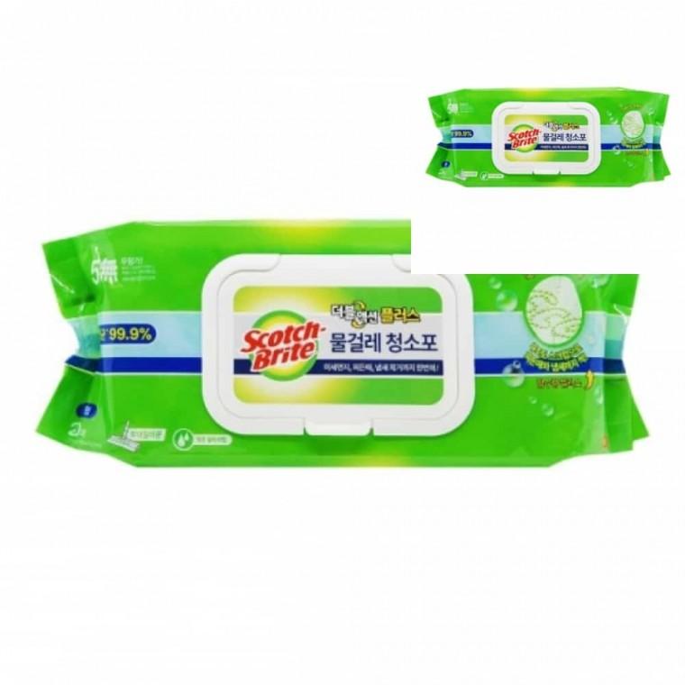 3M 물걸레 청소포 더블액션 대형 20매 37x20cm 박스 12개입 먼지걸레 청소걸레 일회용물걸레 밀대걸레