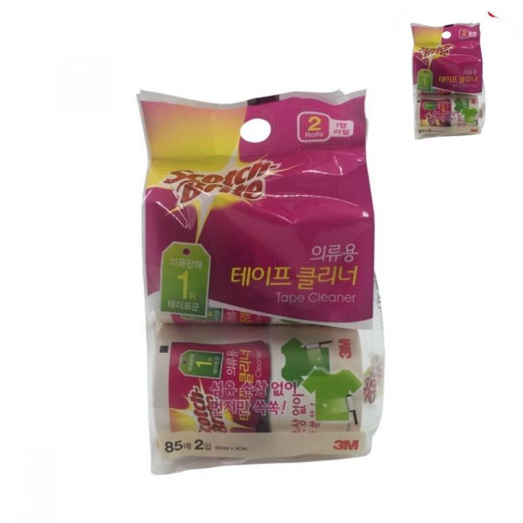 먼지찍찍이 돌돌이청소기 옷먼지제거기 청소돌돌이 롤찍찍이 의류용 테이프클리너 리필 2개입 10cm
