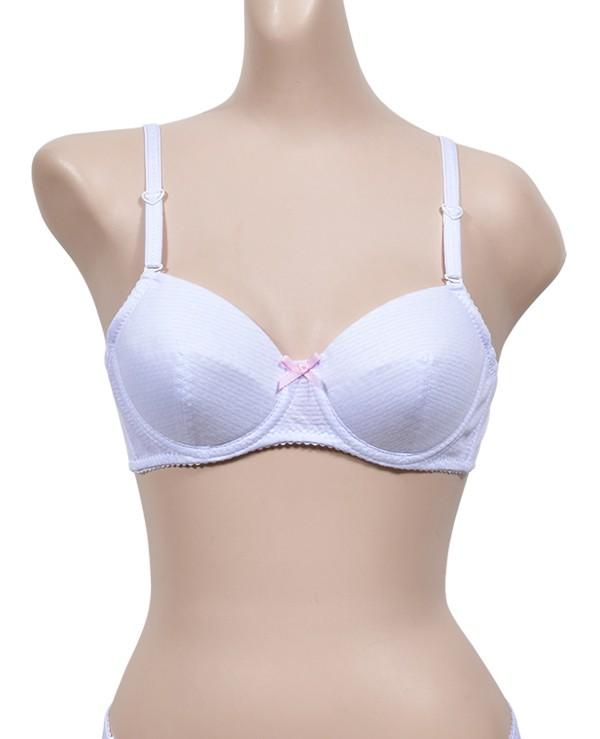 혜명생필품몰 (샤통)청량한 색감 리본 포인트 주니어 3단계 A컵 브라 학생브라 여아브라 청소년브라 초등학