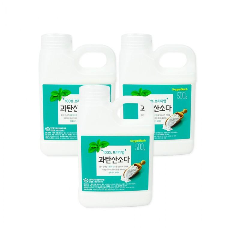 감동 과탄산소다(용기 500g)-3개 세탁 표백제 세제 과탄산소다 세탁조청소 얼룩제거