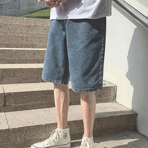 캐주얼데님팬츠 청바지 반바지 오버핏 INSUM09