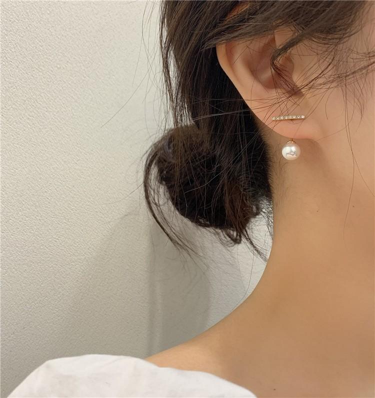 s925 진주 큐빅 귀걸이 단아한 귀걸이