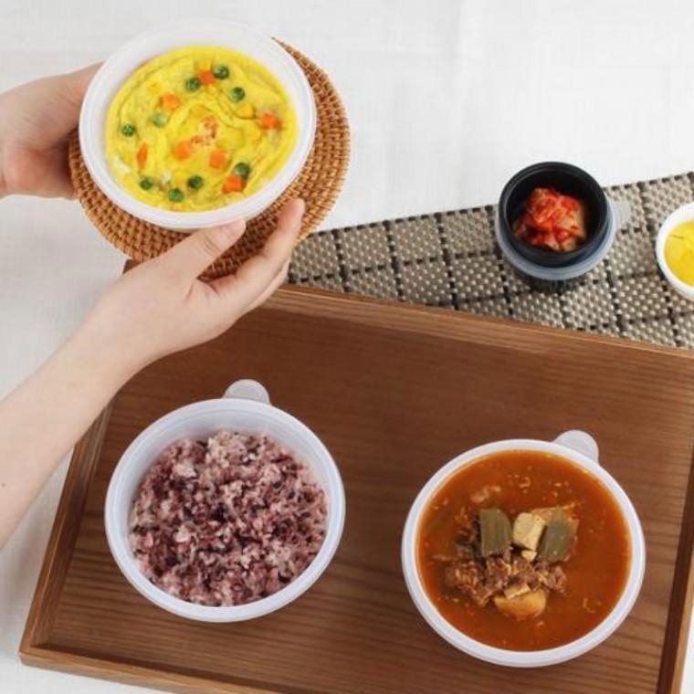 배달 업소용 전자레인지 계란찜 국 탕 밥 반찬 일회용 플라스틱 용기 500ml X 200개