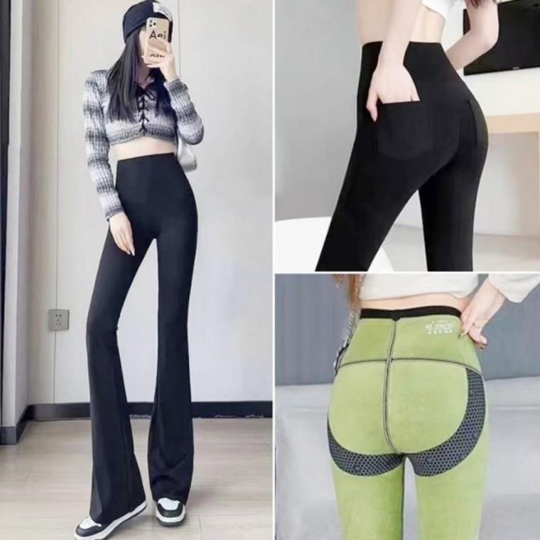 두꺼운 겨울레깅스 나팔바지스타일