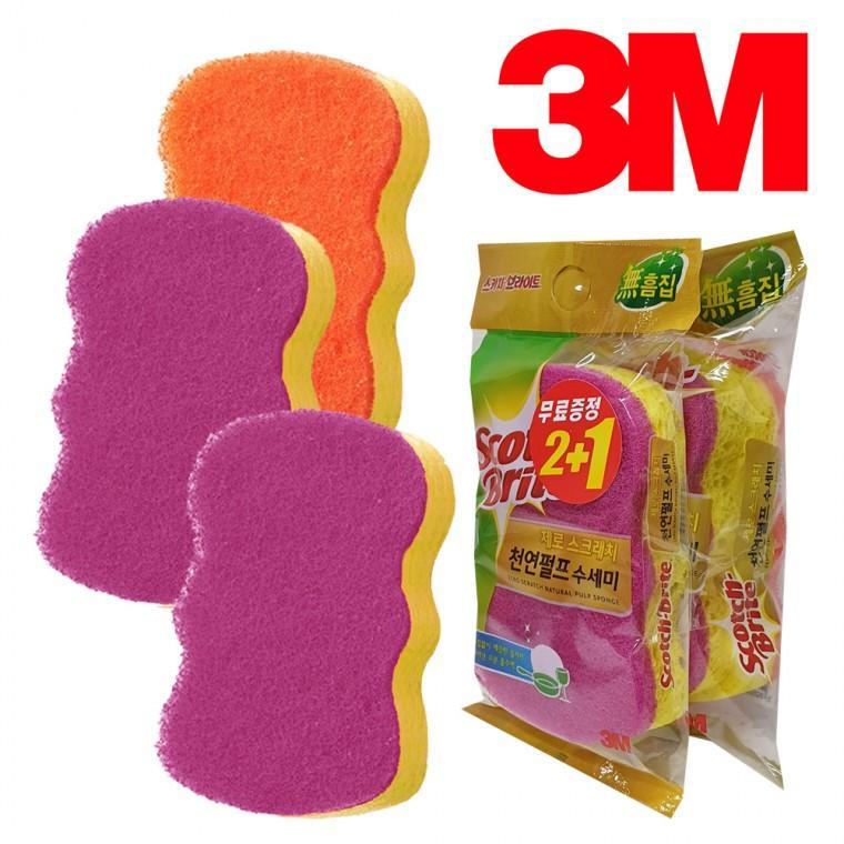 3M 0938 제로스크래치 펄프수세미 3개