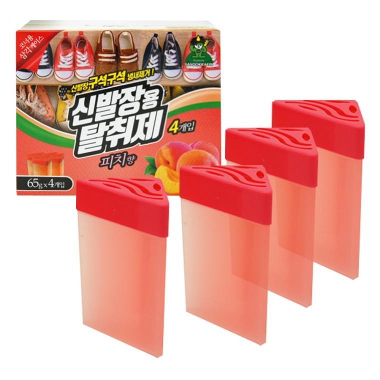 산099 신발장구석용 탈취제 4개입 피치향