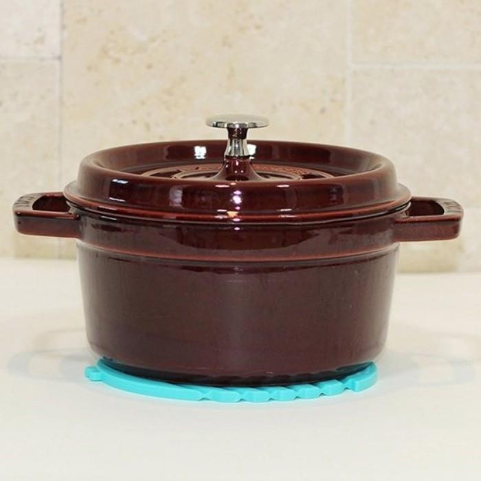 실리콘 냄비 받침대 라면 국 탕 찌개 뜨거운 그릇 실리콘 받침대 (랜덤색상)