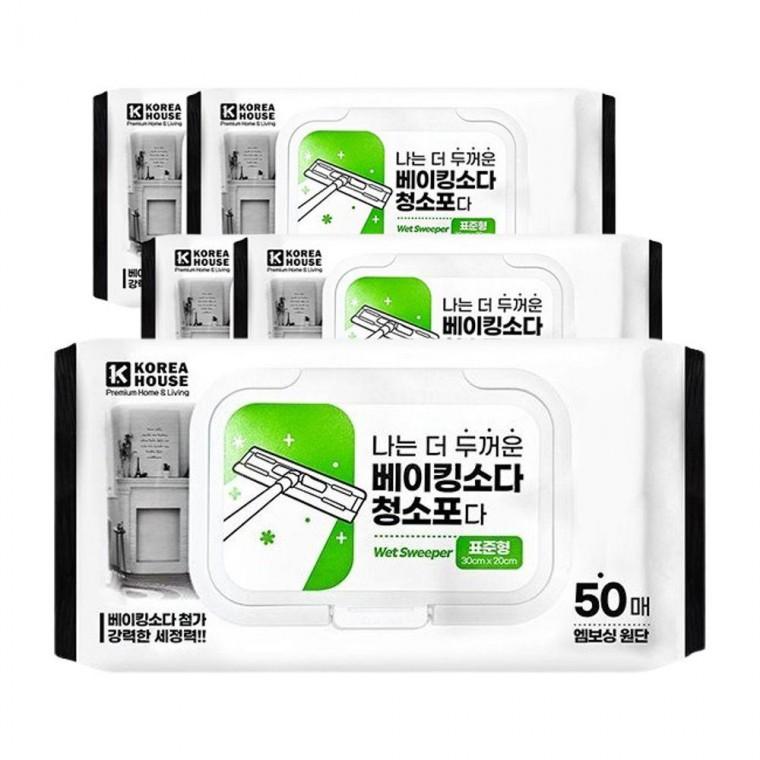 물티슈 베이킹소다 청소포 캡형 대형 30매 1P 엠보싱