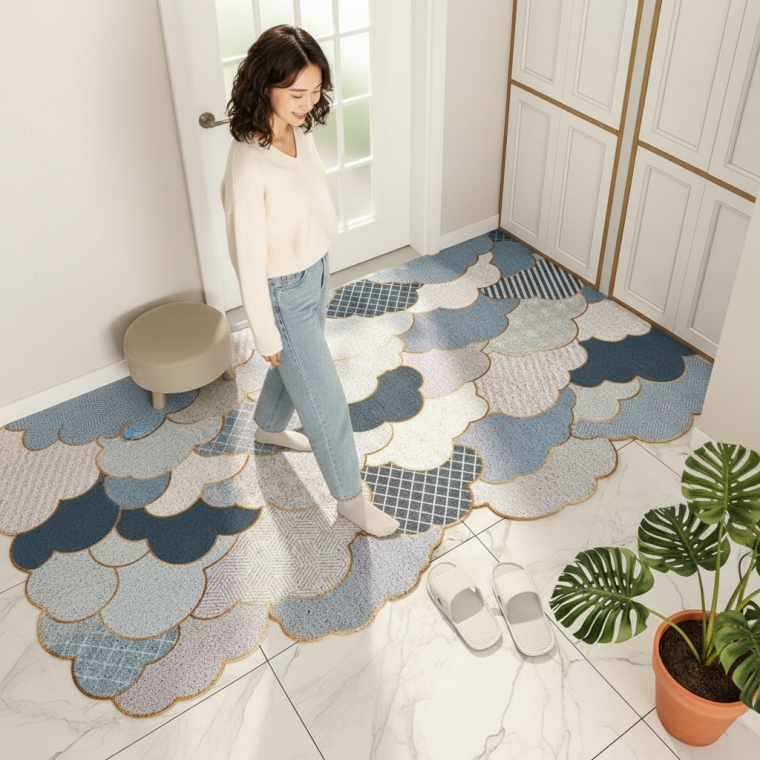 업소용 대형 현관 코일 120x140cm 바닥 청소용 러그