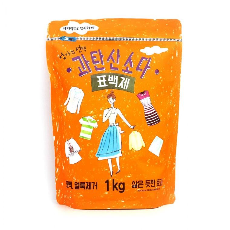 엄마의선택 표백제 과탄산소다 1kg 지퍼백 세탁조청소 얼룩제거
