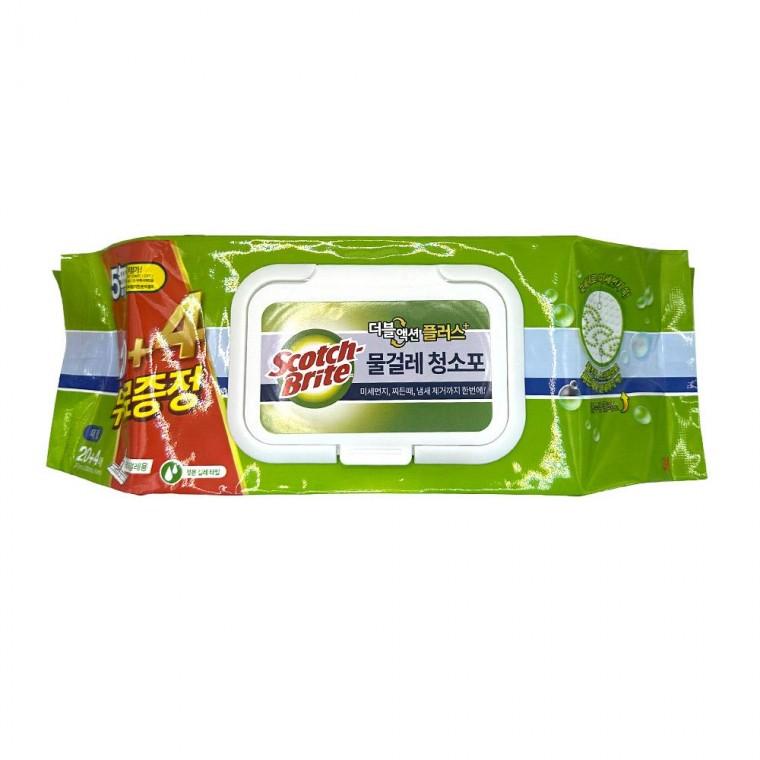 3M 스카치브라이트 더블액션 물걸레 청소포 대형 20매입