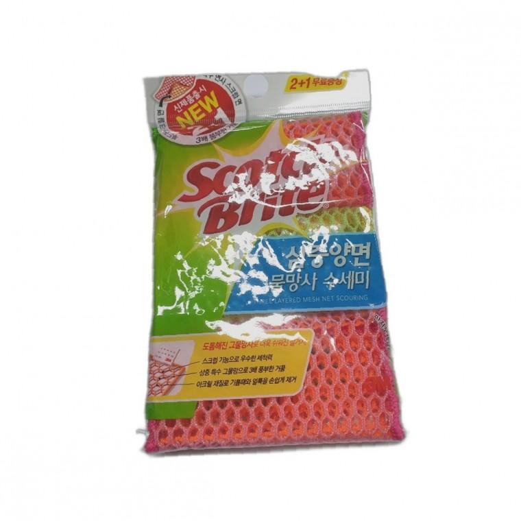 주방 청소 고급 망사 수세미 그물망 용품 세척력 2P
