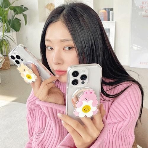 시미 트라이코지 동물 데이지 아크릴 투명 맥세이프 스마트톡 단품(플레이트 포함)