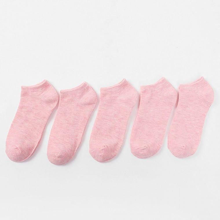 양말 핑크 5켤레 청소년 땀흡수 면혼방 교복