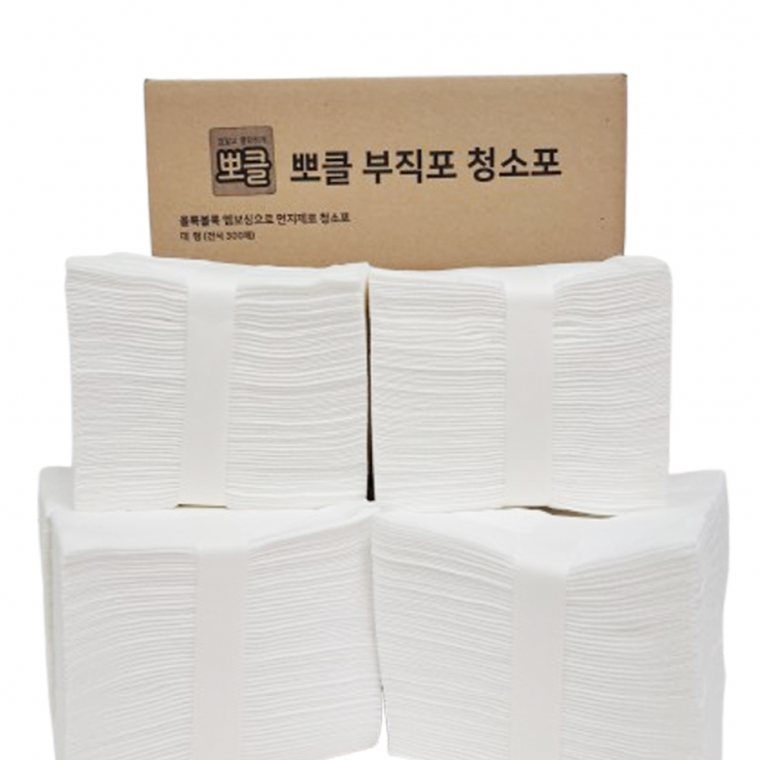 뽀클 엠보싱 부직포 청소포 300매 대형