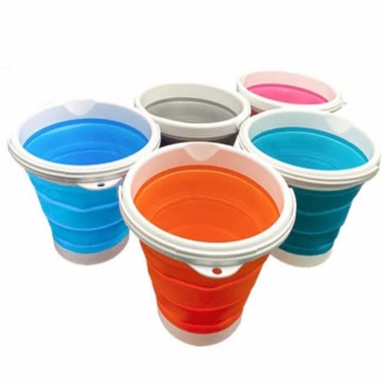 접이식 바스켓 물통 5L 세차용품버킷 청소물통 캠핑물통