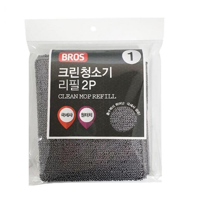 f크린청소기 리필2p (32x29) 0187 극세사 교체형걸레