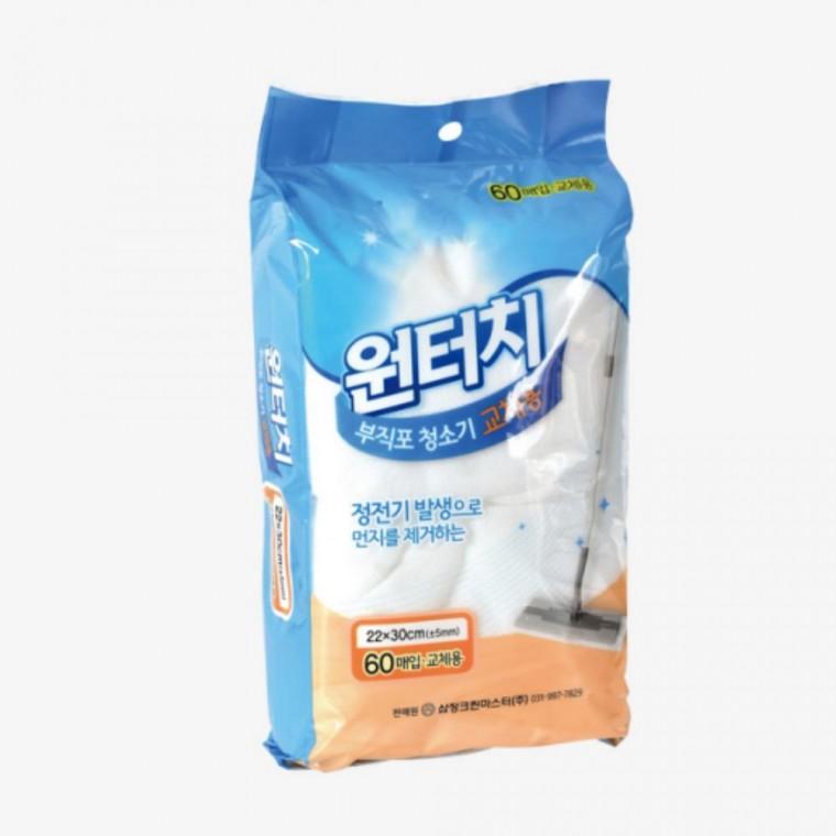 청소포 걸레 일회용 바닥 리필 부직포 60매