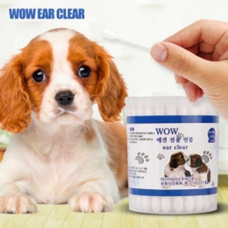 애견 전용 면봉 80개 3개입 강아지 고양이 귀청소 펫