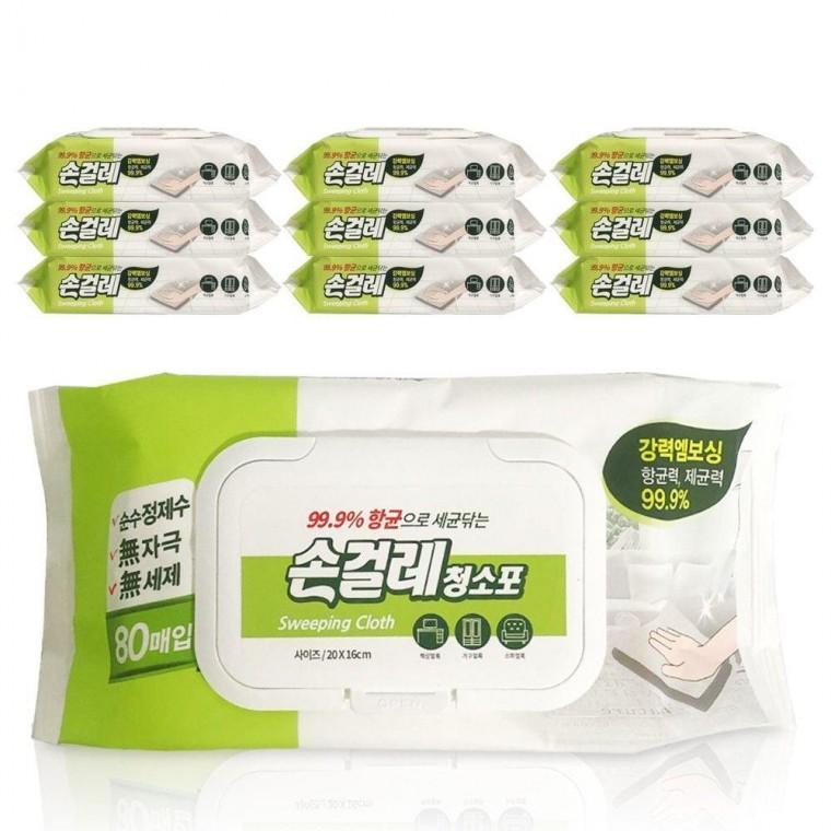 손걸레 청소포 80매 10개 위생 엠보싱 묵은때 찌든때