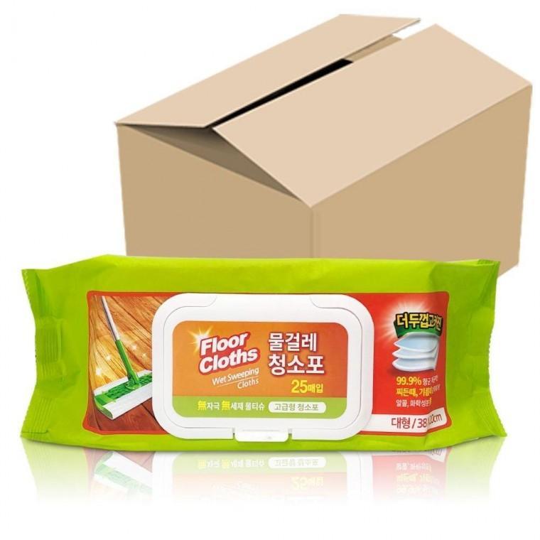대형 25매 10개 박스 물걸레 청소포 밀대패드 다용도