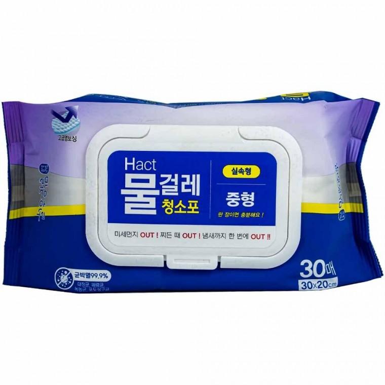 핵트 물걸레 청소포 실속형 중형 30매 30x20cmx4개