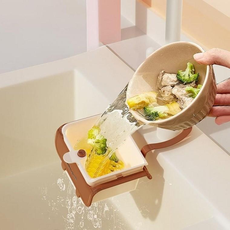 주방용품 물빠짐 거름망 받침대 싱크대 청소 걸이식