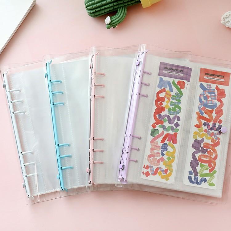 A5 다이어리 바인더 속지포함 투명 비닐 6공 스티커 보관 앨범