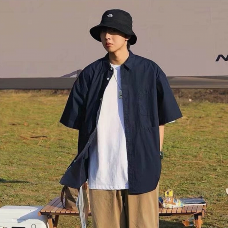 남여공용 오버핏 앞 큰 주머니 포인트 데일리 남방