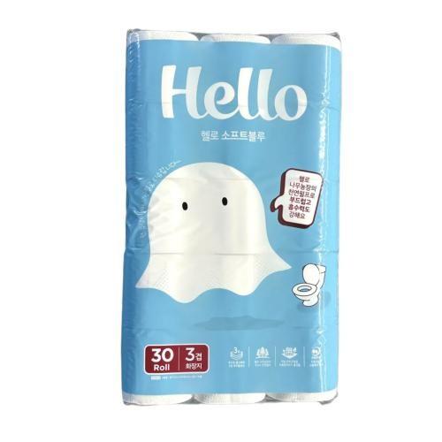 헬로 소프트블루 30롤 3겹 화장지 휴지